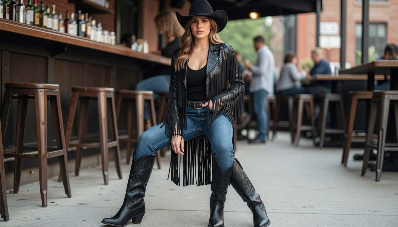 11 All-Black Cowgirl Bachelorette Party Outfits For Night Outs